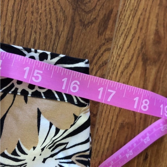 Vintage Alfred Dunner black floral cotton stretch cropped pants in size 14 - Picture 6 of 8